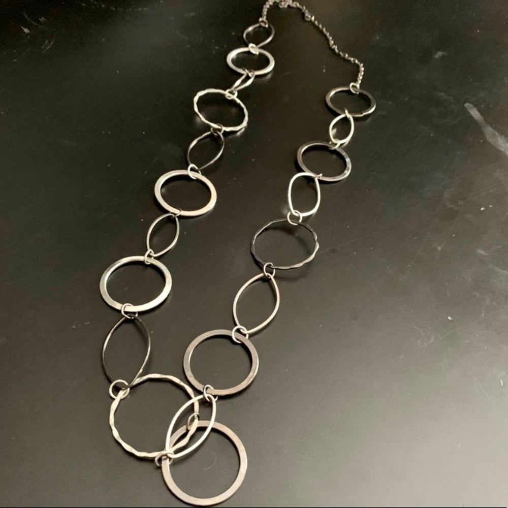 Circles Long Statement Necklace